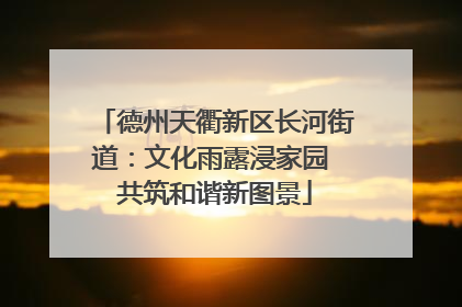 德州天衢新区长河街道：文化雨露浸家园 共筑和谐新图景